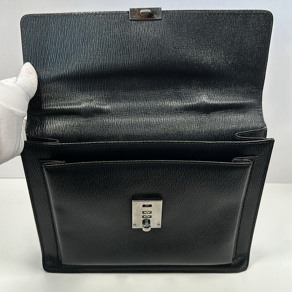 Authenticated Vintage Salvatore Ferragamo Satchel - Black - Picture 10 of 15